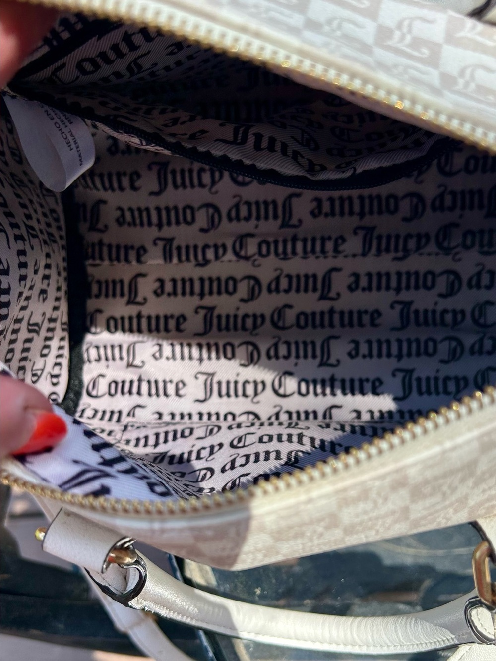 Juicy Couture Signature J Logo Geo Sandstone Crossbody & Handbag - Picture 15 of 16